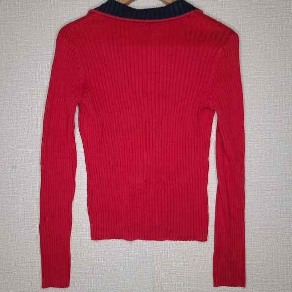 Tommy Hilfiger Red Ribbed Sweater - Picture 6 of 9